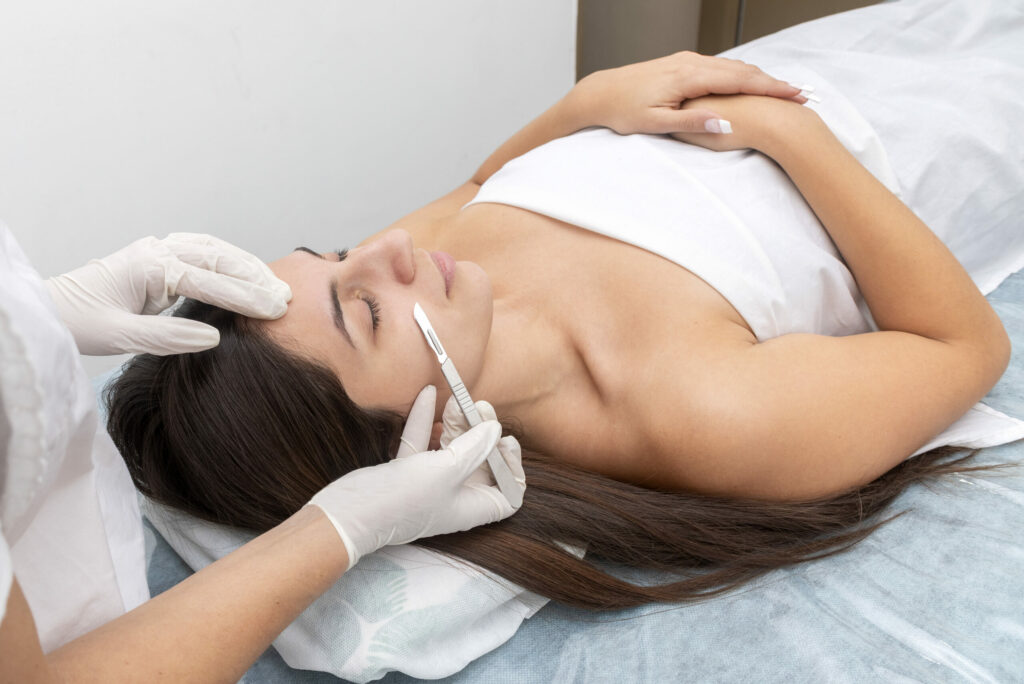 Dermaplaning treatment at mind and body medspa in versailles, kentucky